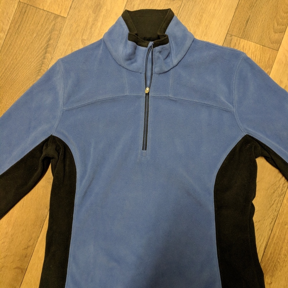 Blue Black Fleece Sweater